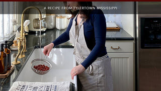 A classic Southern recipe from Tylertown, Mississippi, with ingredients displayed on a rustic kitchen counter, evoking local culinary traditions