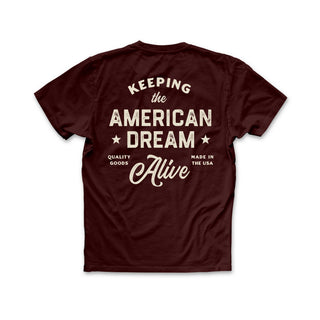 American Dream Tee — Short Sleeve - Maroon