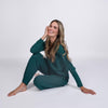 Luxe Knit Long Sleeve Set - Emerald