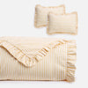 Harvest Gold Ticking Stripe Duvet Cover and Shams Bundle