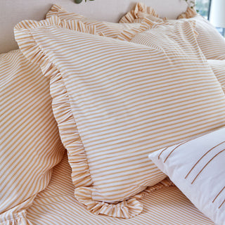 Harvest Gold Stripe King Sham