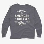 American Dream Tee — Long Sleeve - Gray 