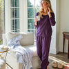 Luxe Knit Long Sleeve Set - Plum