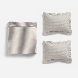 Ticking Stripe Duvet Cover and Shams Bundle